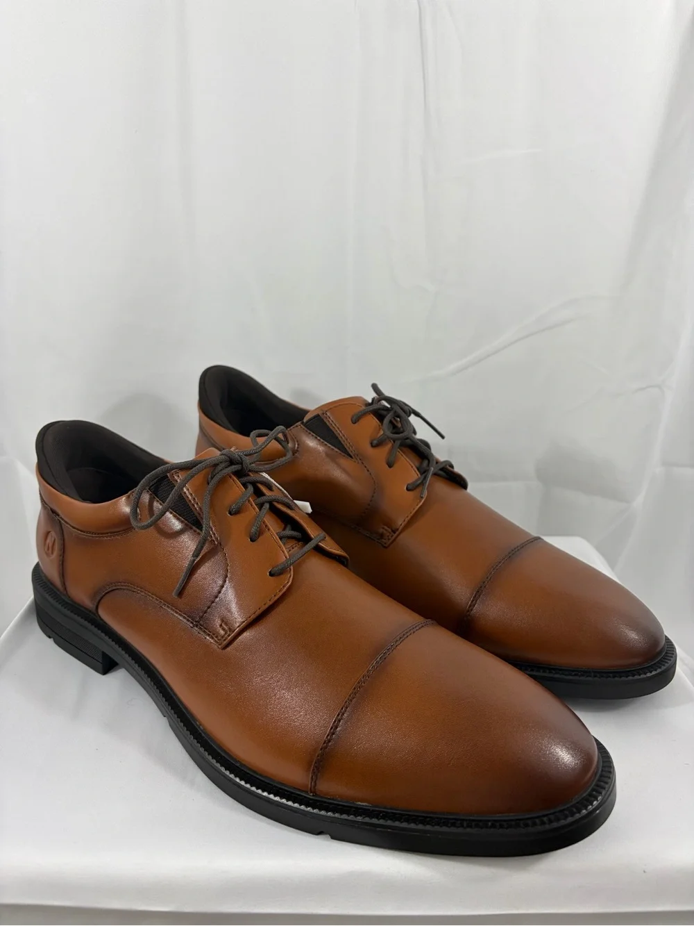 NWT Nunn Bush Men's Size 14 Brown Classic Cap-Toe Derby Dress Shoes